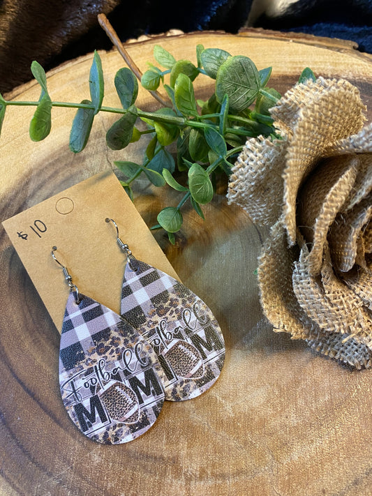 Football Mom black plaid